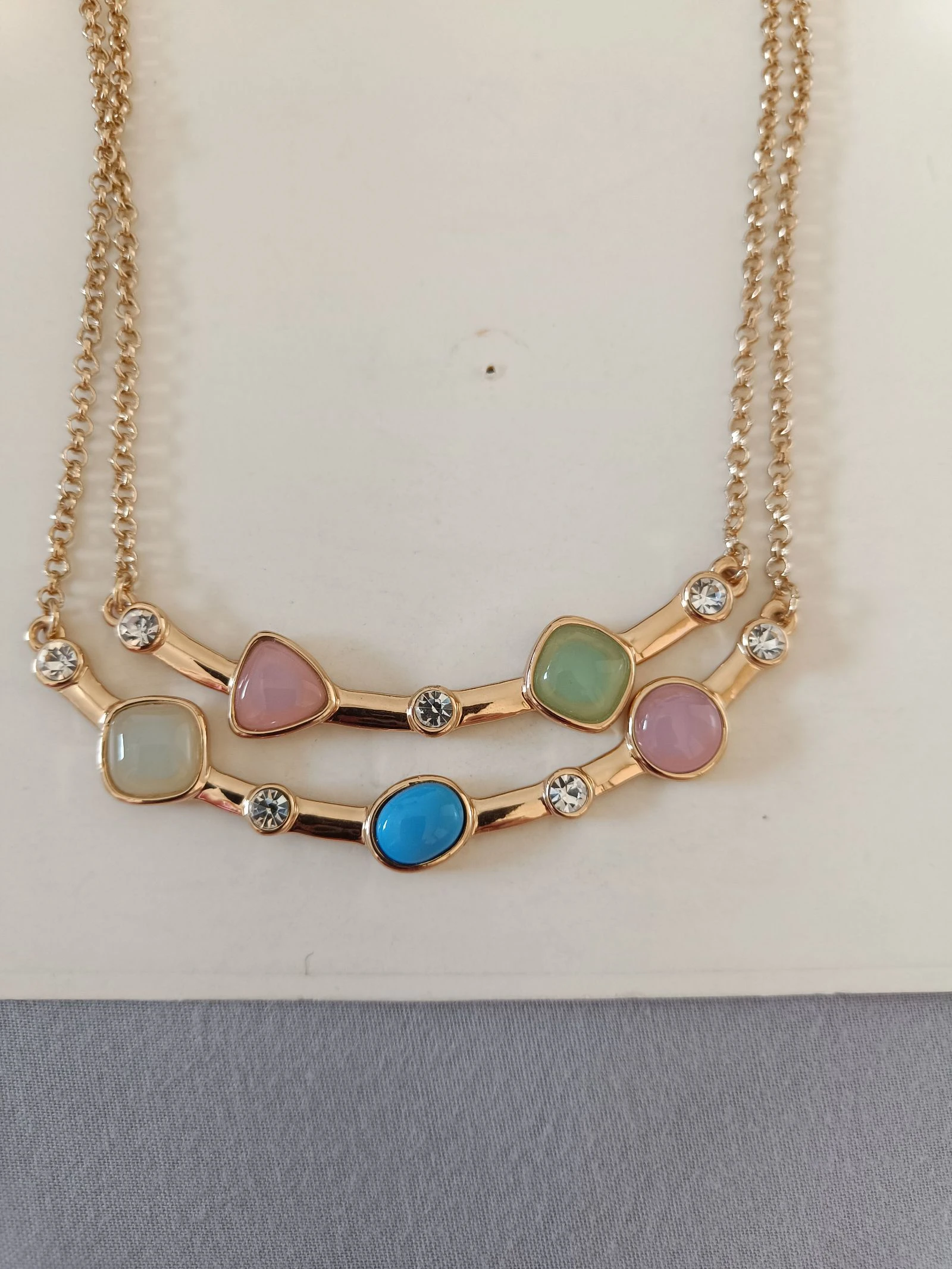 Double necklace Armonías gold pastel stones New RRP €15.99 – photo 2